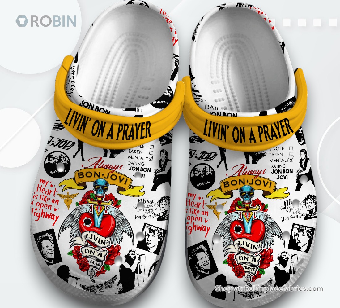 Livinâ€™ on a Prayer Bon Jovi Music Classic Crocs Shoes