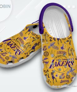 Los Angeles Lakers Basketball NBA Sport Classic Crocs Shoes, Los Angeles Lakers Merchandise Los Angeles Lakers Basketball NBA Sport Classic Crocs Shoes, Los Angeles Lakers Merchandise
