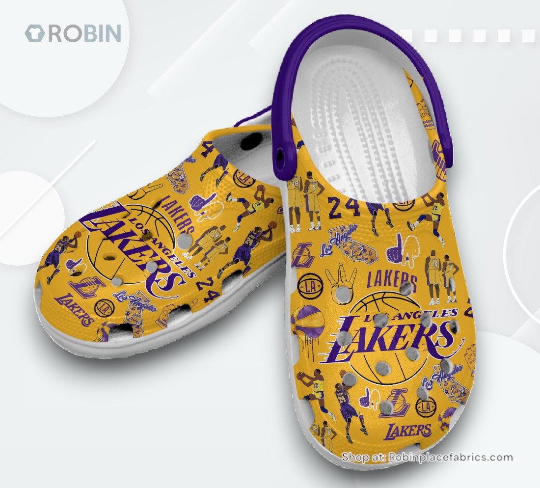 Los Angeles Lakers Basketball NBA Sport Classic Crocs Shoes, Los Angeles Lakers Merchandise