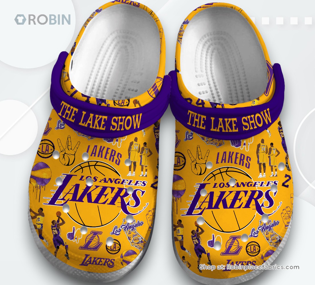 Los Angeles Lakers Basketball NBA Sport Classic Crocs Shoes, Los Angeles Lakers Merchandise