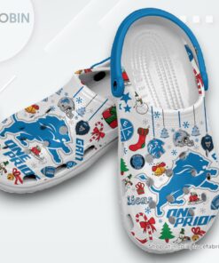 Merry Christmas Detroit Lions NFL Sport Classic Crocs Shoes, Lions Merchandise