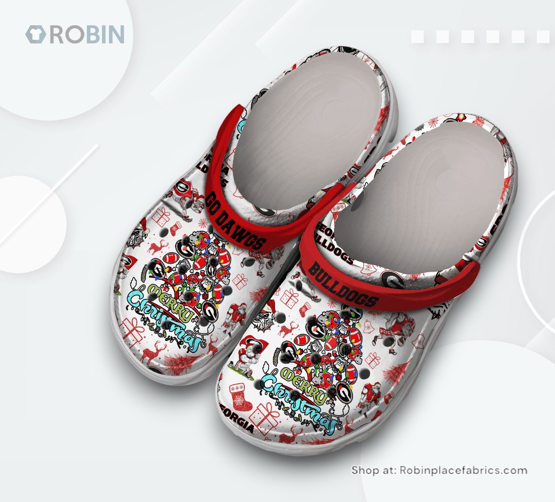 Merry Christmas Georgia Bulldogs NCAA Sport Classic Crocs Shoes, Bulldogs Gifts Merry Christmas Georgia Bulldogs NCAA Sport Classic Crocs Shoes, Bulldogs Gifts