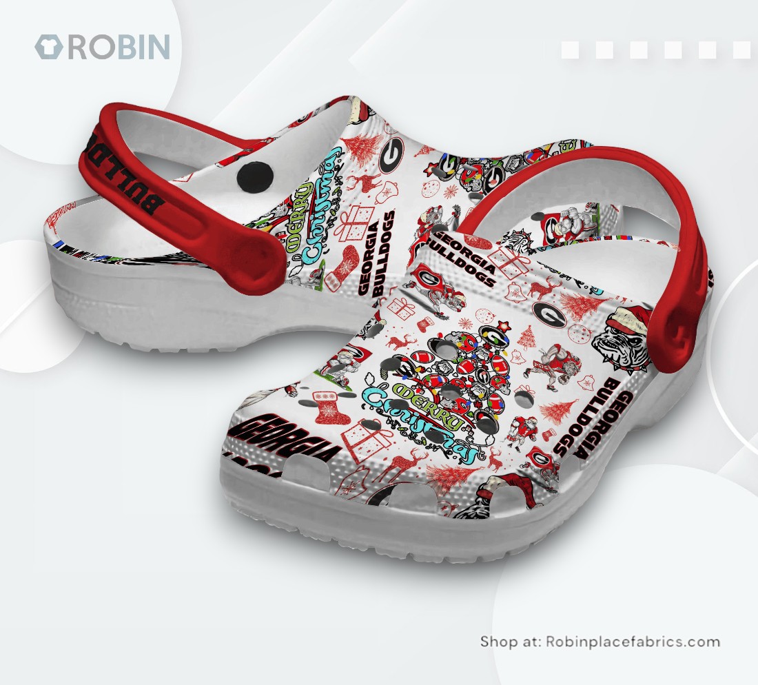 Merry Christmas Georgia Bulldogs NCAA Sport Classic Crocs Shoes, Bulldogs Gifts Merry Christmas Georgia Bulldogs NCAA Sport Classic Crocs Shoes, Bulldogs Gifts