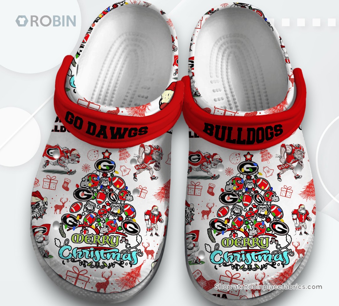 Merry Christmas Georgia Bulldogs NCAA Sport Classic Crocs Shoes, Bulldogs Gifts Merry Christmas Georgia Bulldogs NCAA Sport Classic Crocs Shoes, Bulldogs Gifts