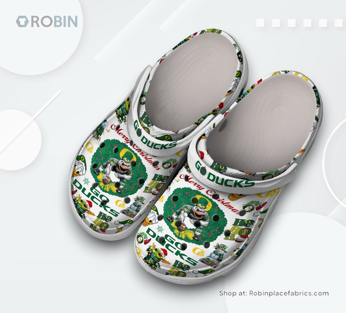 Merry Christmas Oregon Ducks NCAA Sport Classic Crocs Shoes, Oregon Ducks Unique Gifts Merry Christmas Oregon Ducks NCAA Sport Classic Crocs Shoes, Oregon Ducks Unique Gifts