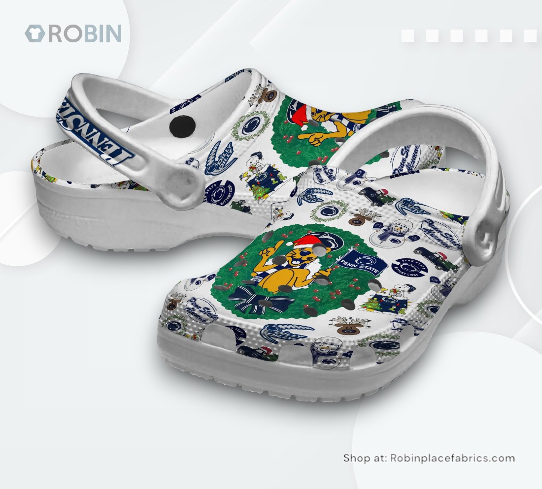 Merry Christmas Penn State Nittany Lions NCAA Sport Classic Crocs Shoes, Penn State Nittany Lions Merch Merry Christmas Penn State Nittany Lions NCAA Sport Classic Crocs Shoes, Penn State Nittany Lions Merch