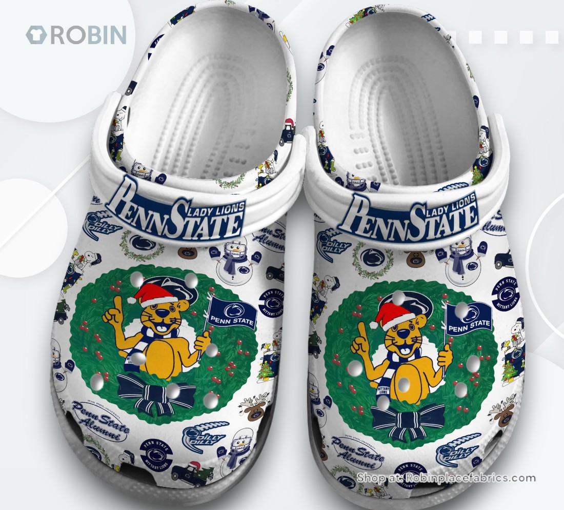Merry Christmas Penn State Nittany Lions NCAA Sport Classic Crocs Shoes, Penn State Nittany Lions Merch Merry Christmas Penn State Nittany Lions NCAA Sport Classic Crocs Shoes, Penn State Nittany Lions Merch