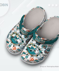 Miami Dolphins NFL Sport Classic Crocs Shoes, Dolphins Team Gifts
