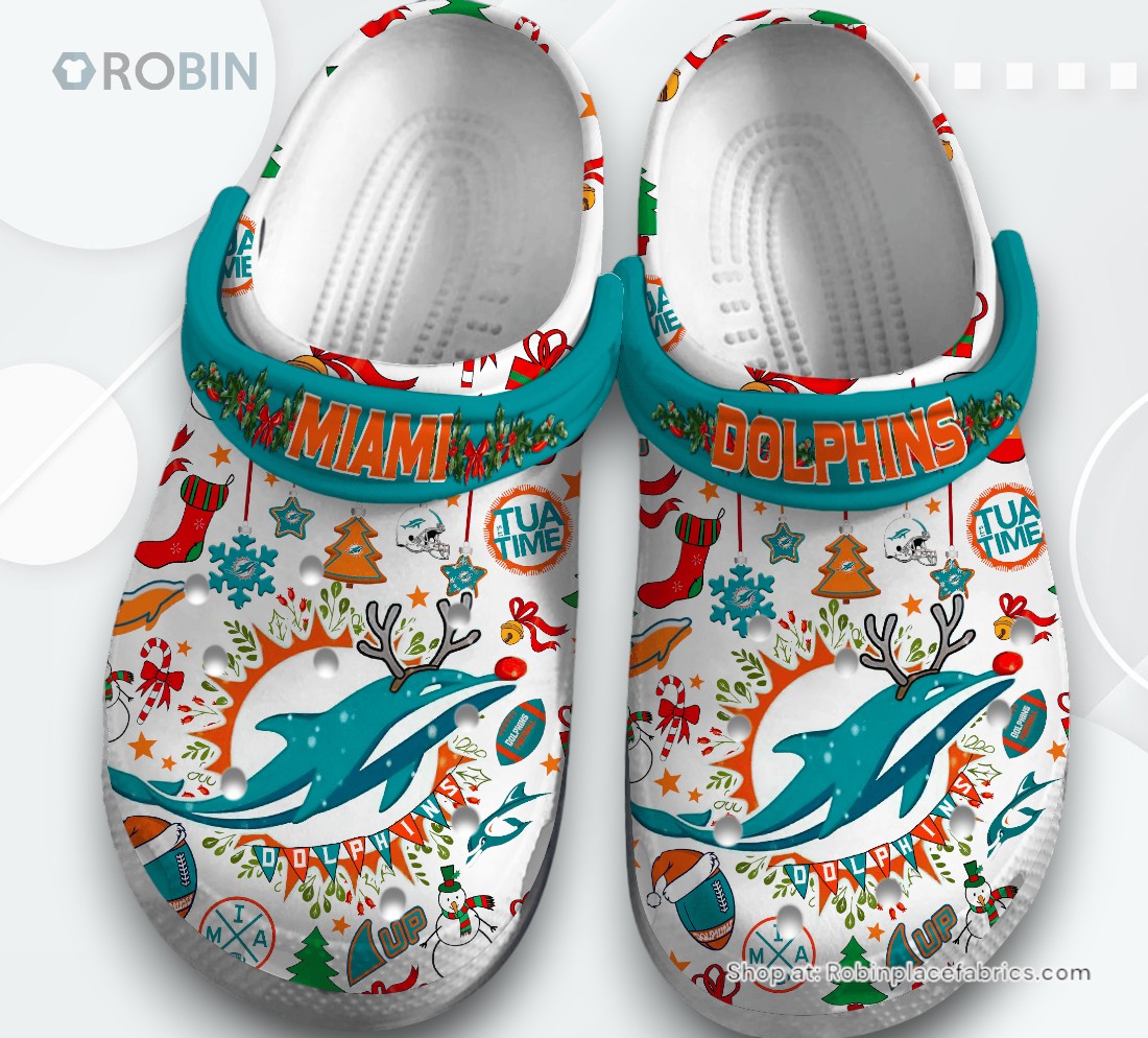 Miami Dolphins NFL Sport Classic Crocs Shoes, Dolphins Team Gifts