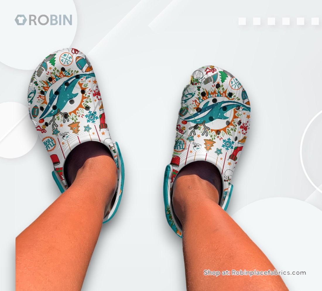 Miami Dolphins NFL Sport Classic Crocs Shoes, Dolphins Team Gifts