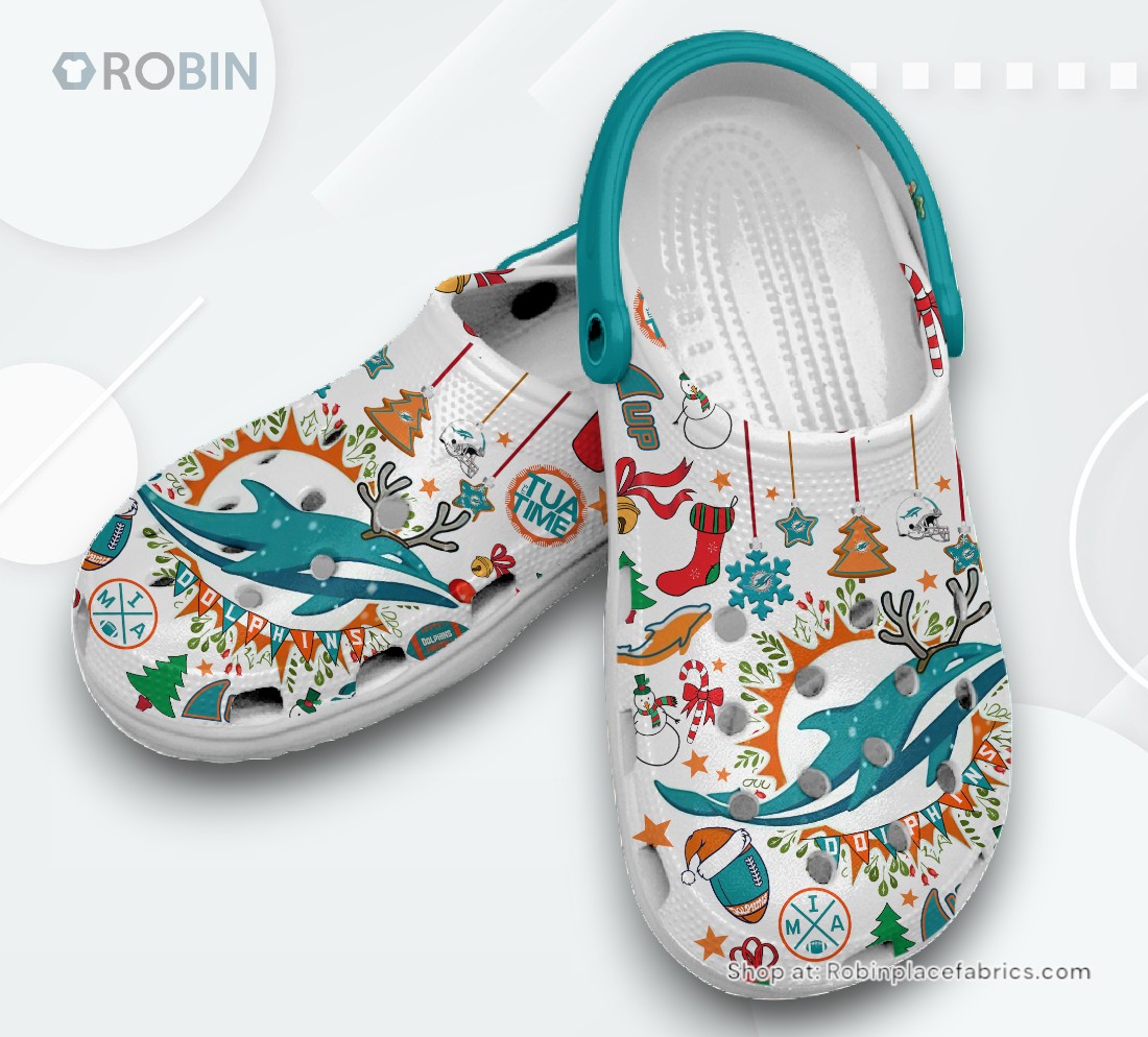 Miami Dolphins NFL Sport Classic Crocs Shoes, Dolphins Team Gifts