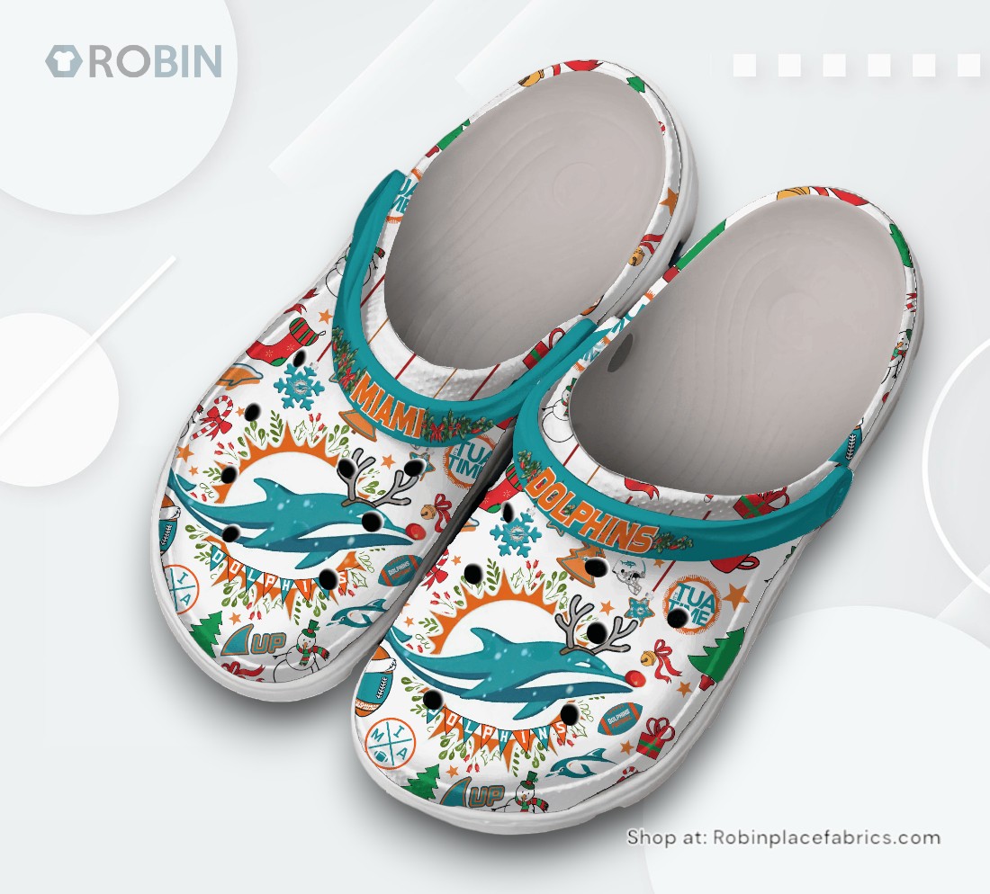 Miami Dolphins NFL Sport Classic Crocs Shoes, Dolphins Team Gifts
