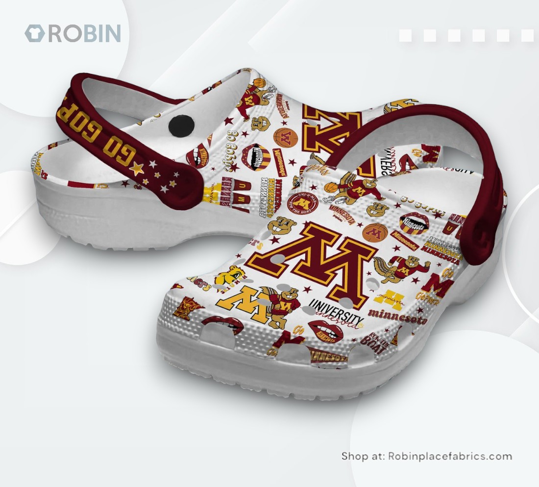 Minnesota Golden Gophers NHL Sport Classic Crocs Shoes, Golden Gophers Team Gifts