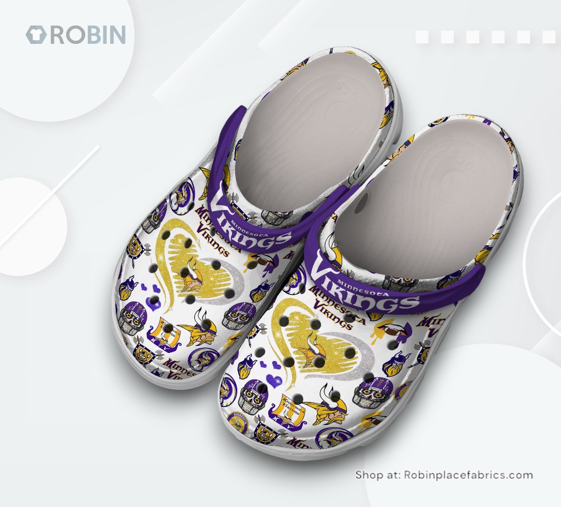 Minnesota Vikings Chant Skol NFL Sport Classic Crocs Shoes, Vikings Merchandise
