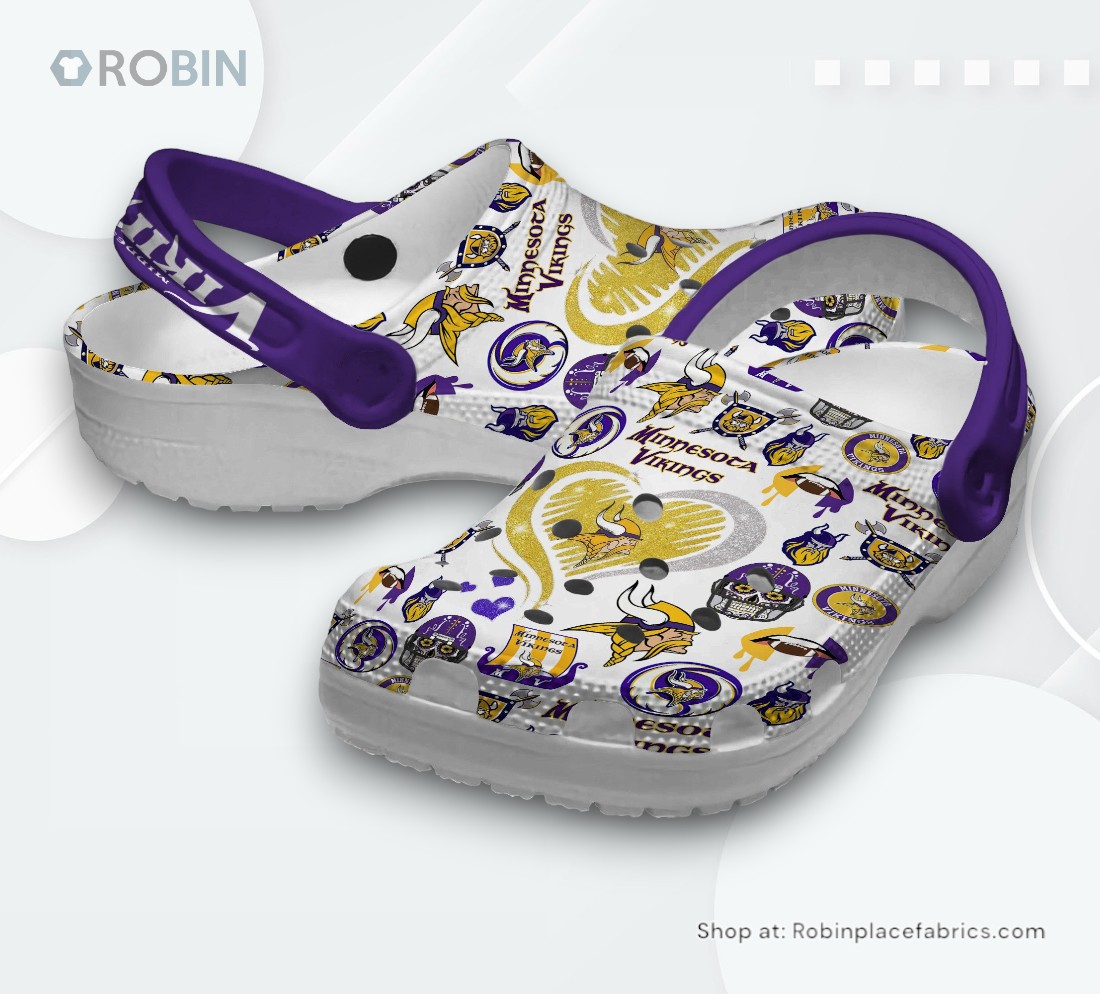 Minnesota Vikings Chant Skol NFL Sport Classic Crocs Shoes, Vikings Merchandise