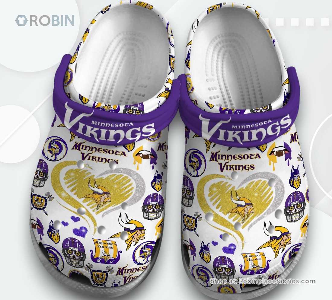 Minnesota Vikings Chant Skol NFL Sport Classic Crocs Shoes, Vikings Merchandise
