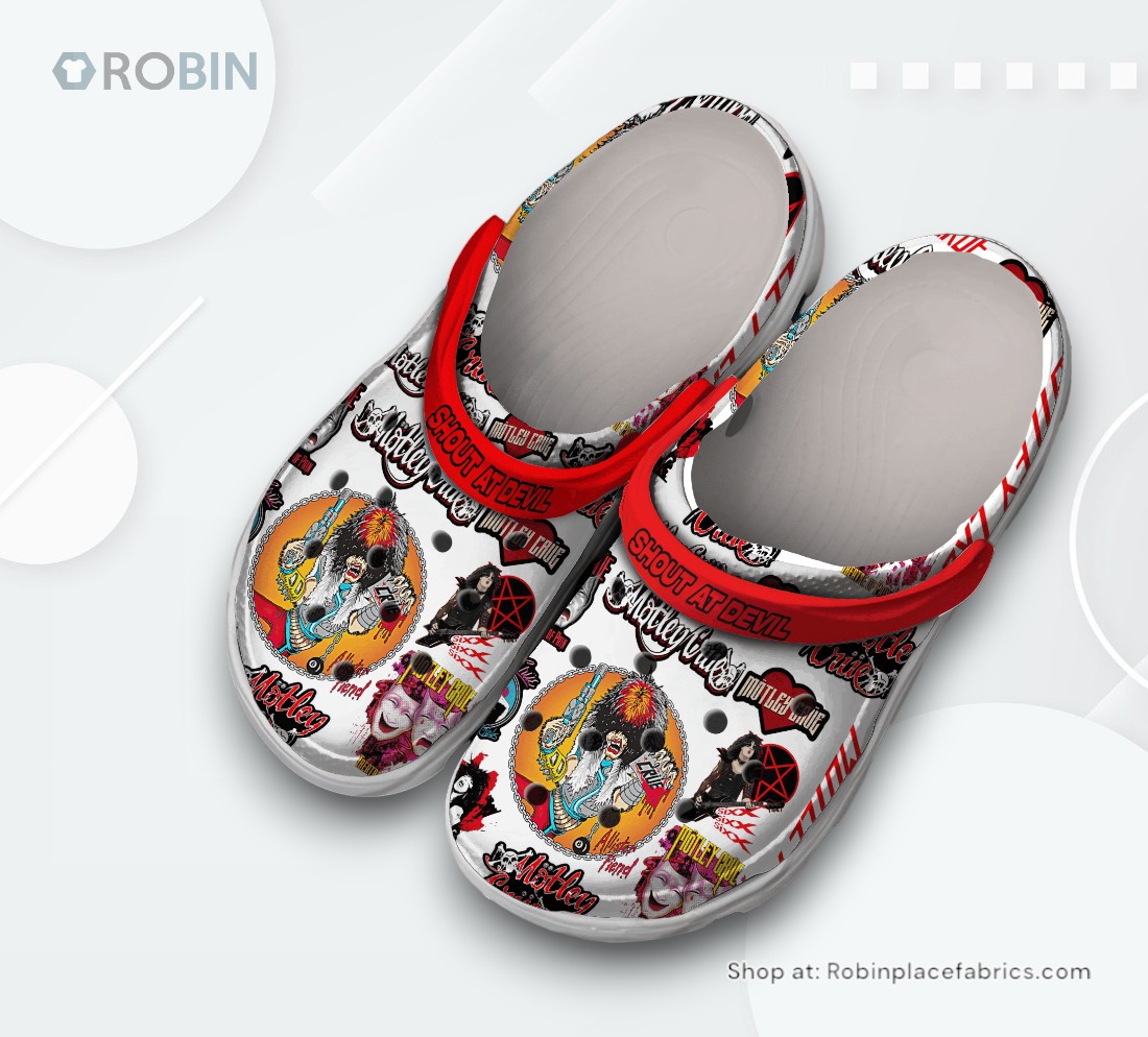 Motley Crue Shout At The Devil Music Classic Crocs Shoes Motley Crue Shout At The Devil Music Classic Crocs Shoes