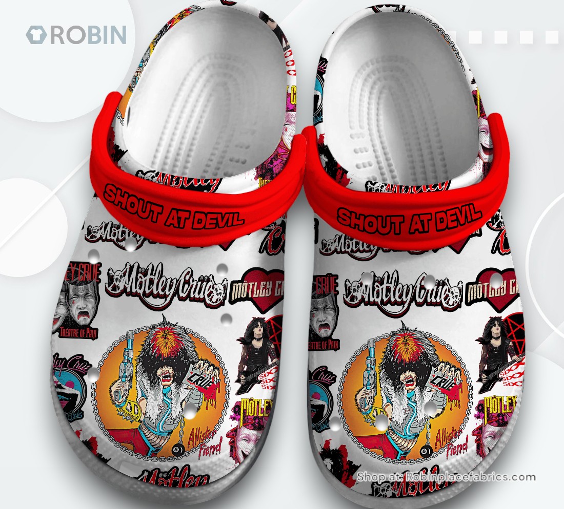 Motley Crue Shout At The Devil Music Classic Crocs Shoes Motley Crue Shout At The Devil Music Classic Crocs Shoes