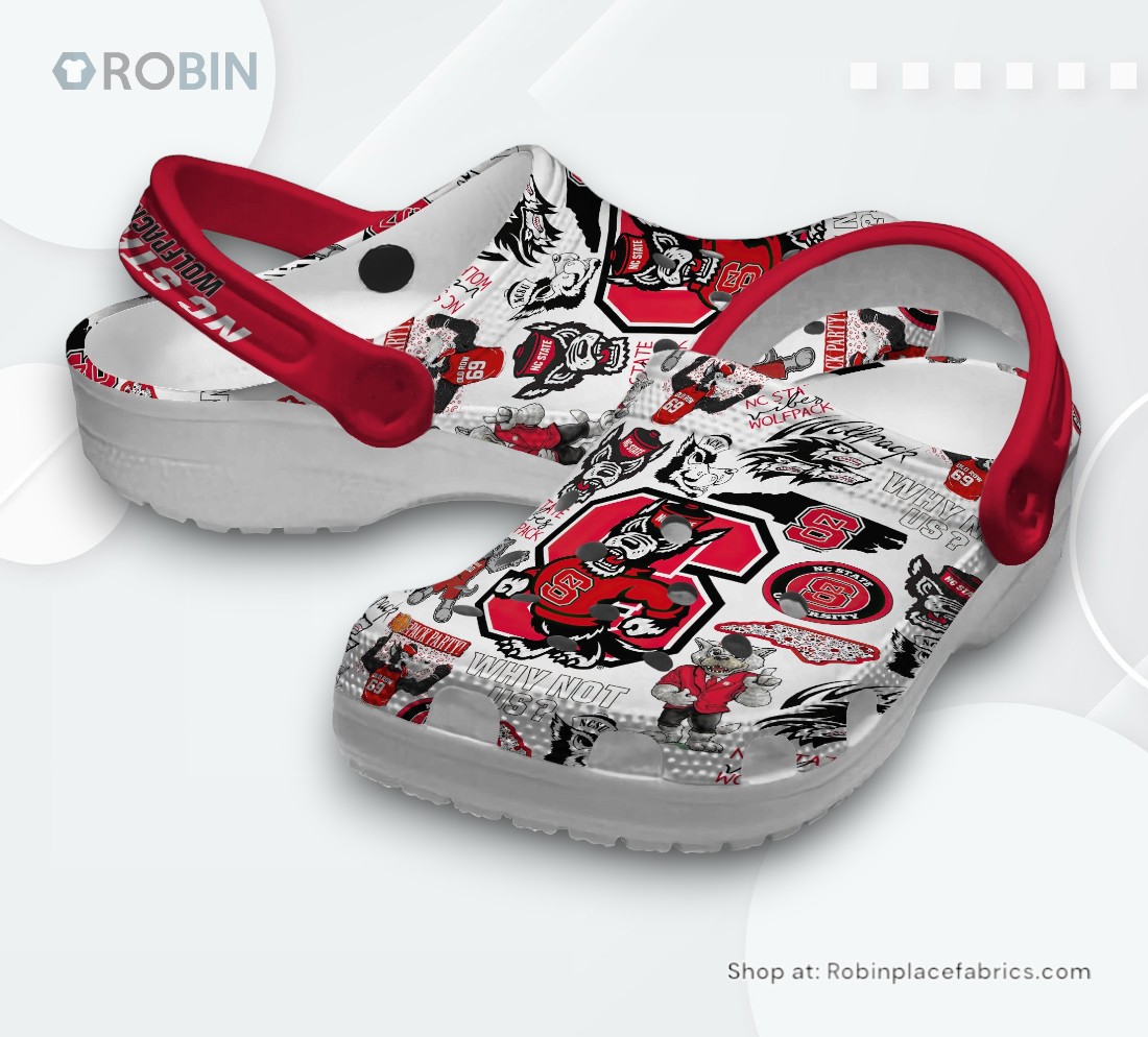 NC State Wolfpack men's basketball NCAA Sport Classic Crocs Shoes, Wolfpack Unique Gifts NC State Wolfpack men's basketball NCAA Sport Classic Crocs Shoes, Wolfpack Unique Gifts