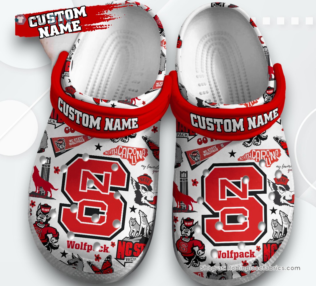 NC State Wolfpack men’s basketball NCAA Sport Classic Crocs Shoes, Wolfpack Unique Gifts NC State Wolfpack men’s basketball NCAA Sport Classic Crocs Shoes, Wolfpack Unique Gifts