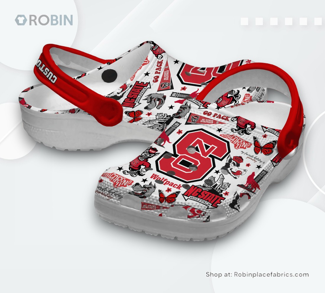 NC State Wolfpack men’s basketball NCAA Sport Classic Crocs Shoes, Wolfpack Unique Gifts NC State Wolfpack men’s basketball NCAA Sport Classic Crocs Shoes, Wolfpack Unique Gifts