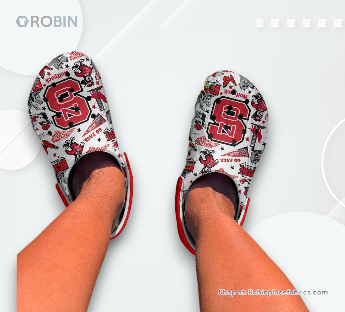 NC State Wolfpack men’s basketball NCAA Sport Classic Crocs Shoes, Wolfpack Unique Gifts NC State Wolfpack men’s basketball NCAA Sport Classic Crocs Shoes, Wolfpack Unique Gifts