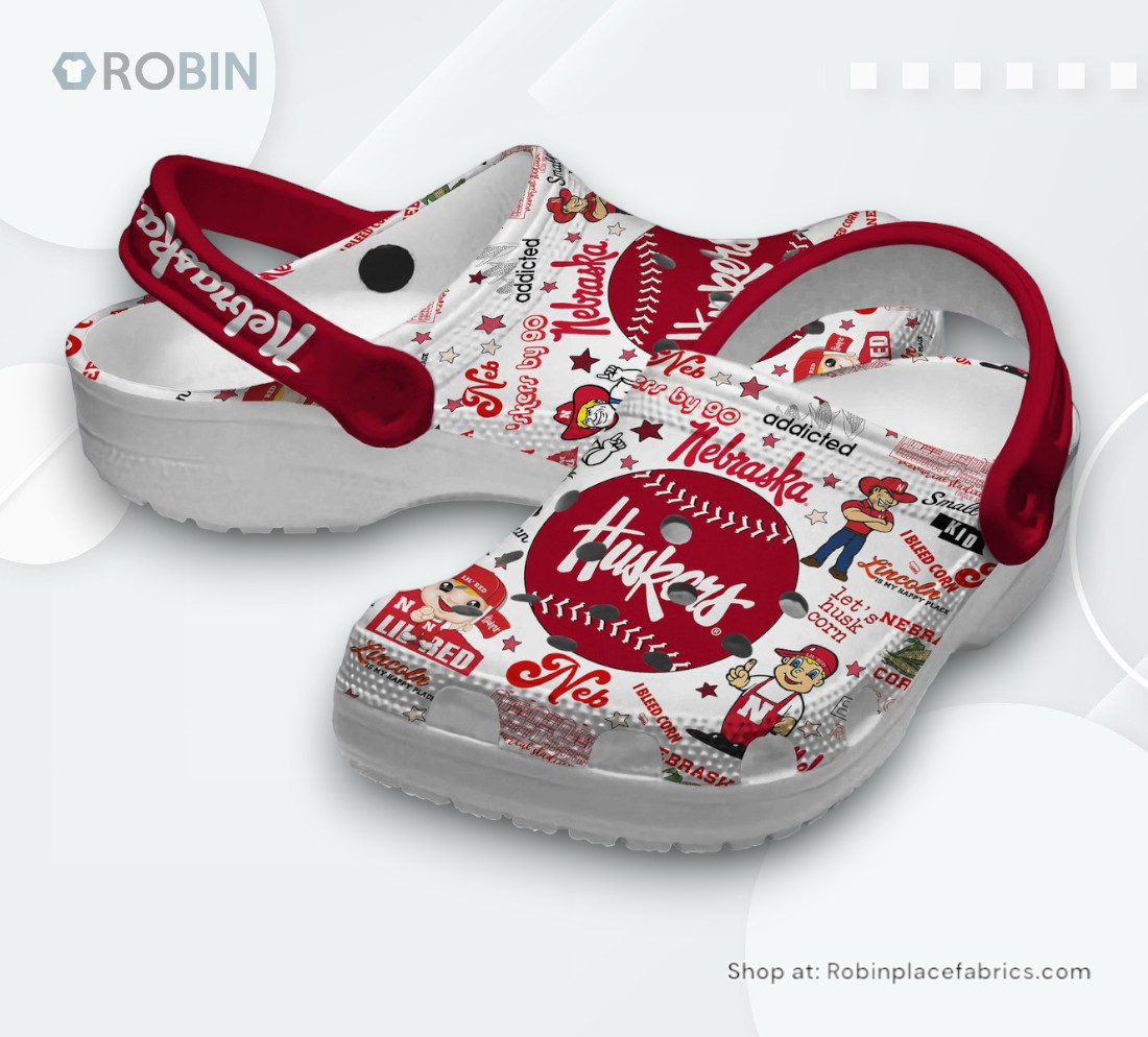 Nebraska Cornhuskers Football NCAA Sport Classic Crocs Shoes, Nebraska Cornhuskers Merch