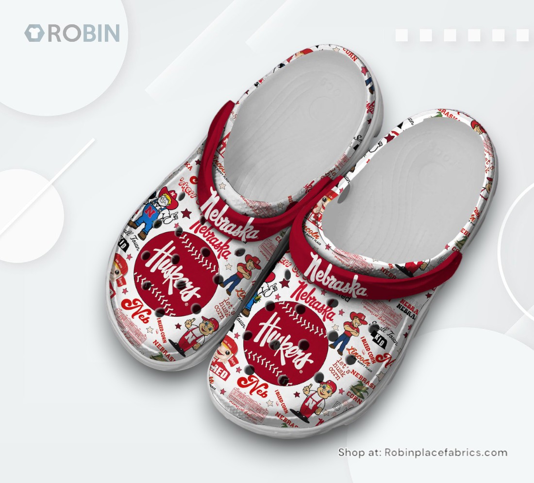 Nebraska Cornhuskers Football NCAA Sport Classic Crocs Shoes, Nebraska Cornhuskers Merch
