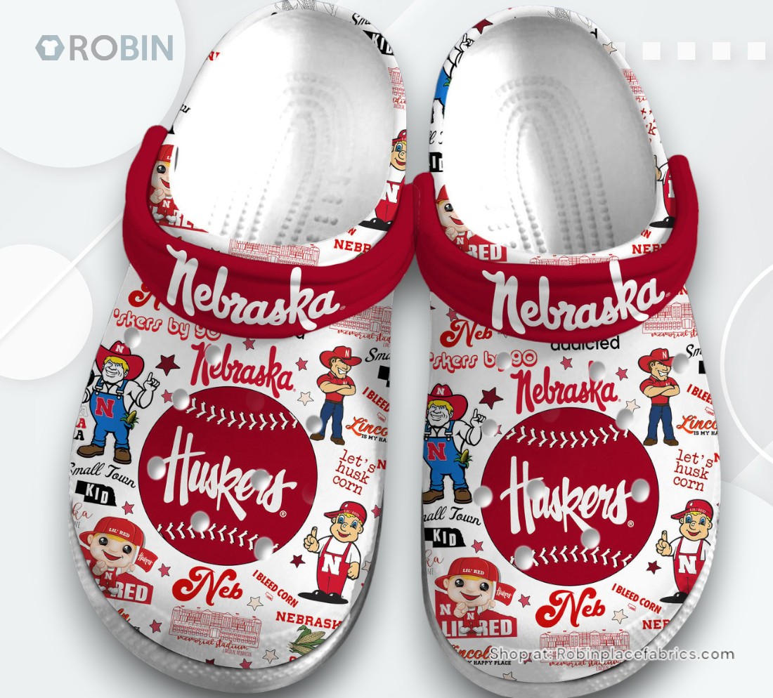 Nebraska Cornhuskers Football NCAA Sport Classic Crocs Shoes, Nebraska Cornhuskers Merch Nebraska Cornhuskers Football NCAA Sport Classic Crocs Shoes, Nebraska Cornhuskers Merch