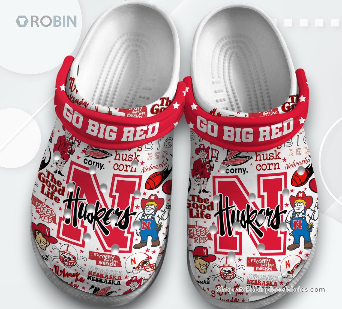 Nebraska Cornhuskers NCAA Sport Classic Crocs Shoes, Nebraska Cornhuskers Gifts for Fans Nebraska Cornhuskers NCAA Sport Classic Crocs Shoes, Nebraska Cornhuskers Gifts for Fans