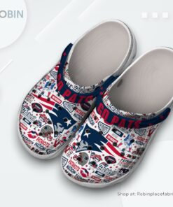New England Patriots NFL Sport Classic Crocs Shoes, Patriots Gifts New England Patriots NFL Sport Classic Crocs Shoes, Patriots Gifts