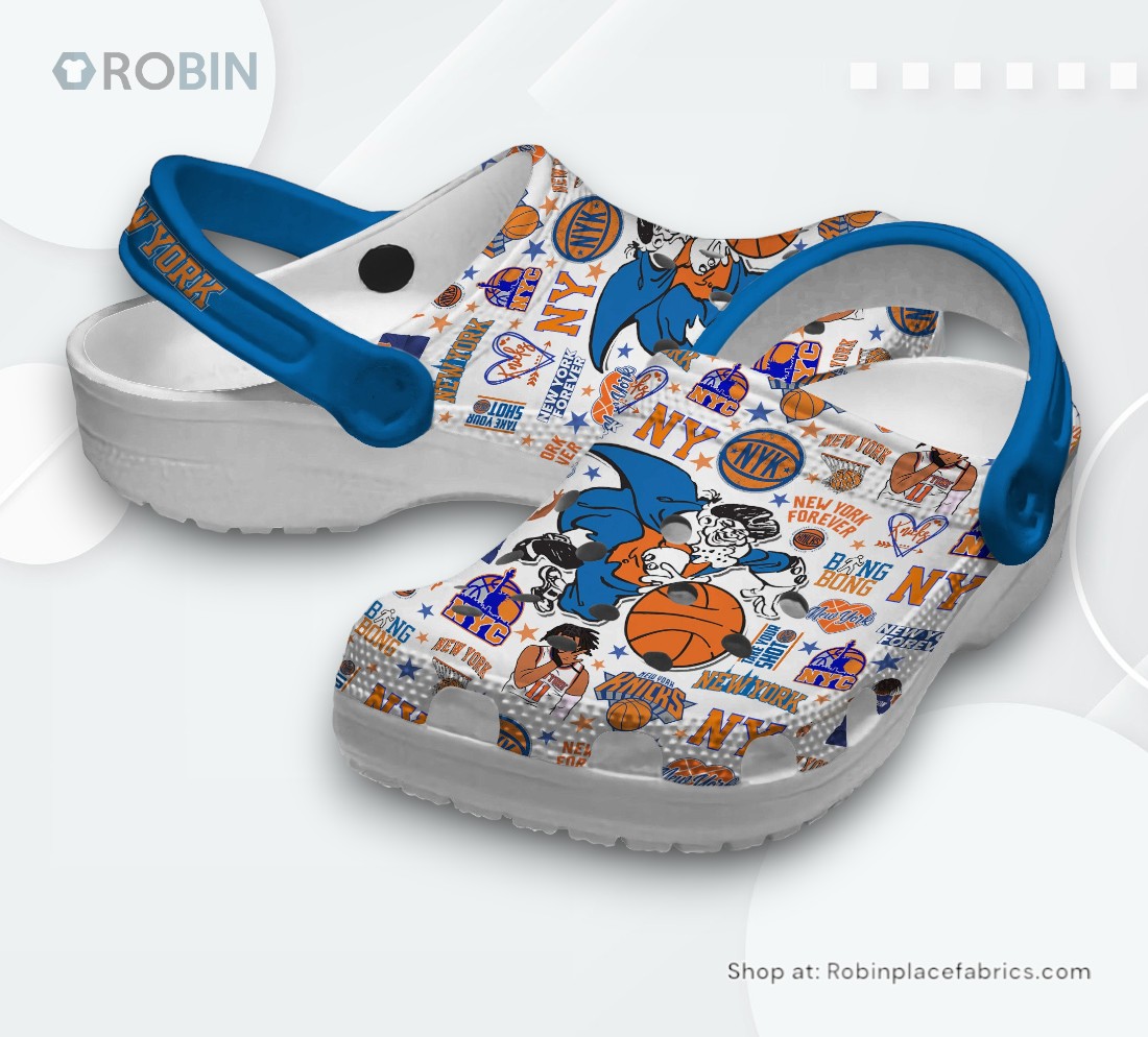 New York Knicks Basketball NBA Sport Classic Crocs Shoes, Knicks Gifts for Fans