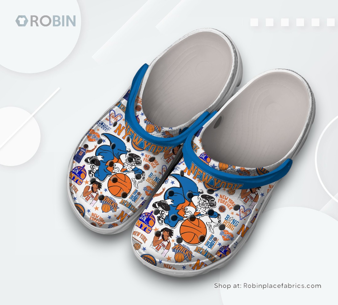 New York Knicks Basketball NBA Sport Classic Crocs Shoes, Knicks Gifts for Fans New York Knicks Basketball NBA Sport Classic Crocs Shoes, Knicks Gifts for Fans