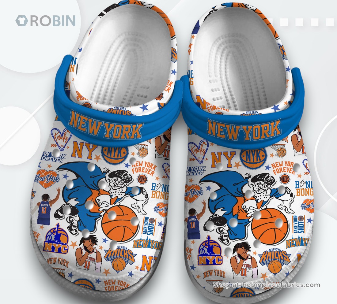 New York Knicks Basketball NBA Sport Classic Crocs Shoes, Knicks Gifts for Fans New York Knicks Basketball NBA Sport Classic Crocs Shoes, Knicks Gifts for Fans