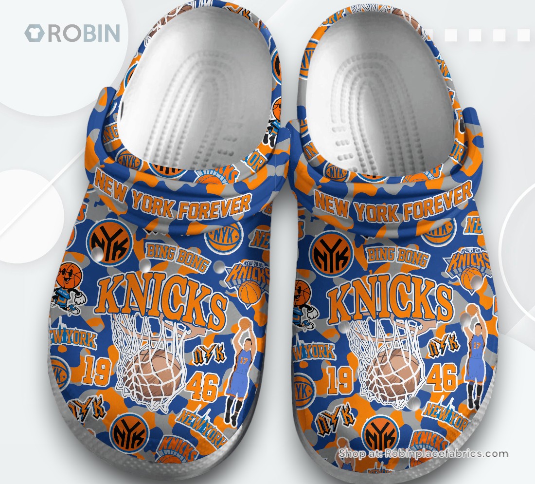 New York Knicks Basketball NBA Sport Classic Crocs Shoes, Knicks Gifts for Fans New York Knicks Basketball NBA Sport Classic Crocs Shoes, Knicks Gifts for Fans