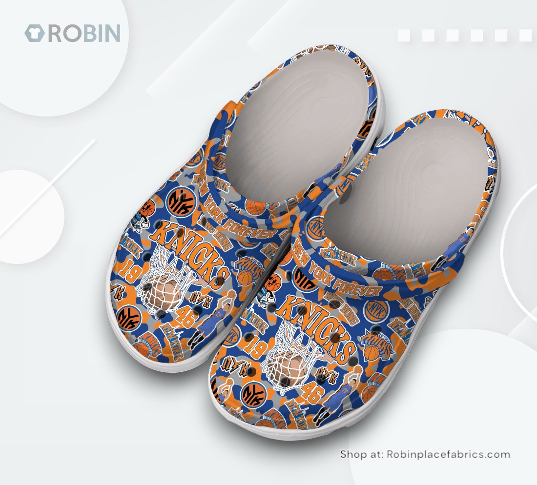 New York Knicks Basketball NBA Sport Classic Crocs Shoes, Knicks Gifts for Fans New York Knicks Basketball NBA Sport Classic Crocs Shoes, Knicks Gifts for Fans
