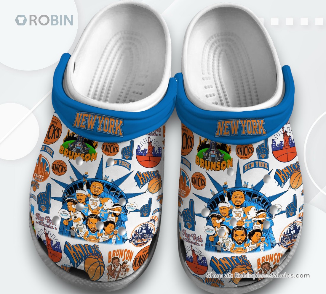 New York Knicks NBA Sport Classic Crocs Shoes, Knicks Merch New York Knicks NBA Sport Classic Crocs Shoes, Knicks Merch