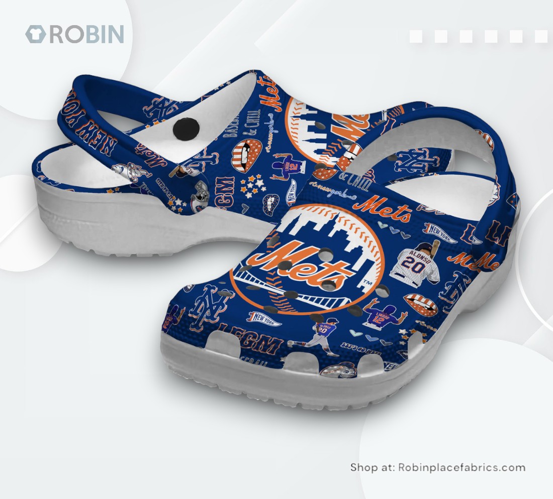 New York Mets MLB Sport Classic Crocs Shoes, Mets Merch