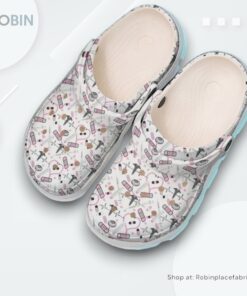 Nurse Pattern Classic Clogs Shoes