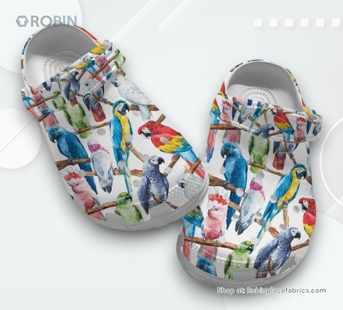 Parrot Cute Colorful Gift For Lover Rubber clog Shoes Comfy Footwear