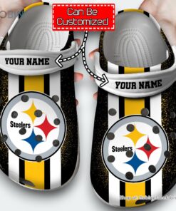 Personalized Name Logo Football Team Color Striped clog Shoes