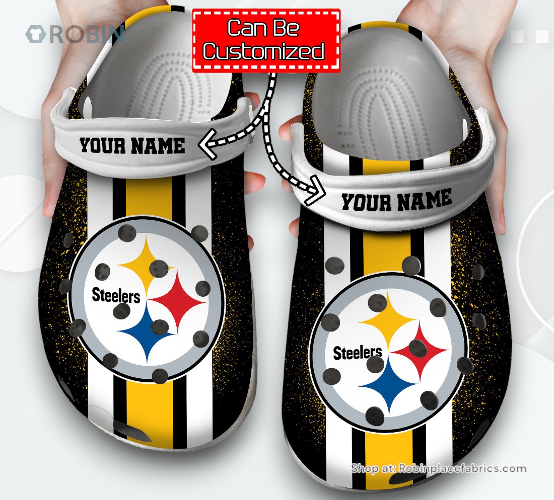 Personalized Name Logo Football Team Color Striped clog Shoes