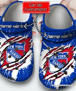 Personalized Name Logo Team Hockey Ripped Claw clog Shoes