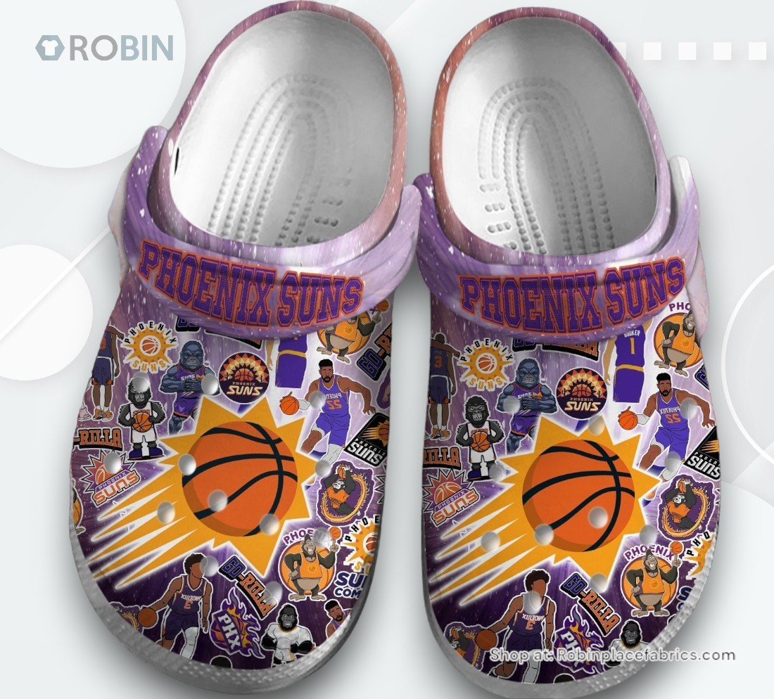 Phoenix Suns NBA Sport Classic Crocs Shoes, Phoenix Suns Merch Phoenix Suns NBA Sport Classic Crocs Shoes, Phoenix Suns Merch