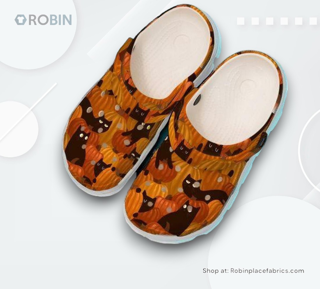 Pumpkin Cat Halloween Personalized 10 Gift For Lover Rubber clog Shoes Comfy Footwear