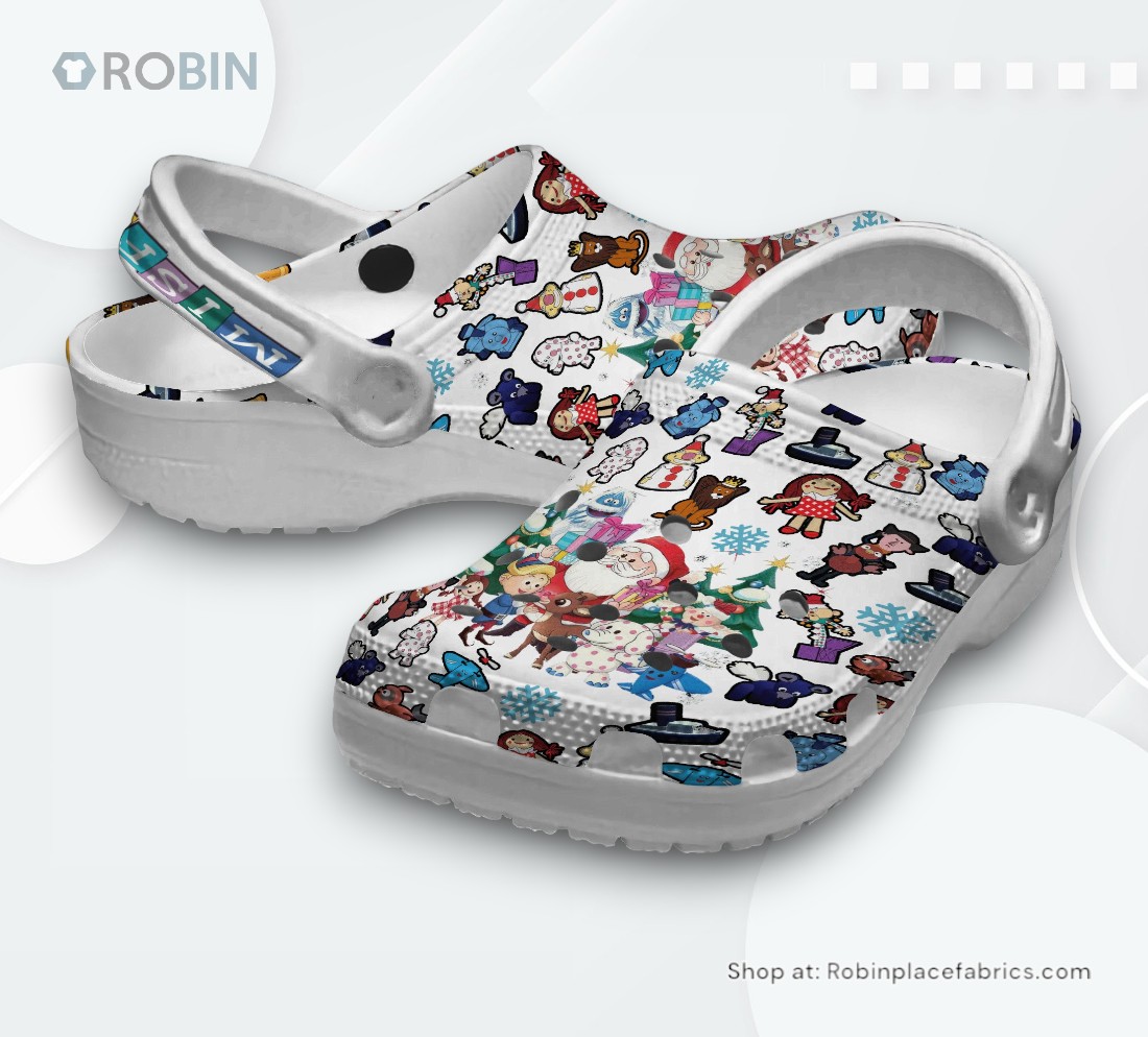 Rudolph The Red Nosed Reindeer Island of Misfit Toys Cartoon Classic Crocs Shoes