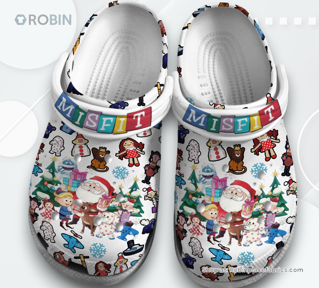 Rudolph The Red Nosed Reindeer Island of Misfit Toys Cartoon Classic Crocs Shoes