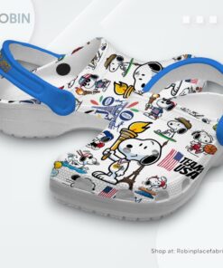 Snoopy USA Team  2024 Cartoon Classic Crocs Shoes