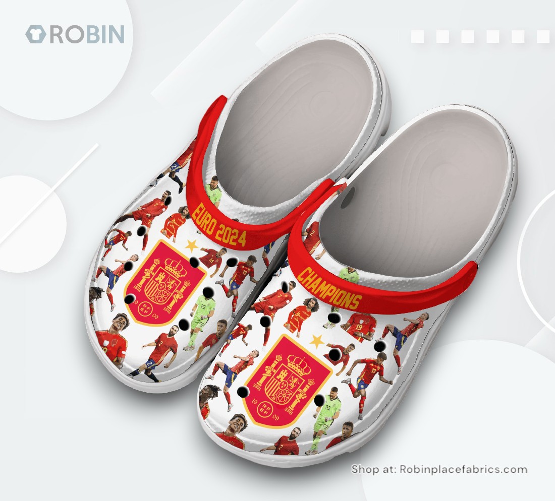 Spain National Football Team 2024 Euro Champions Classic Crocs Shoes