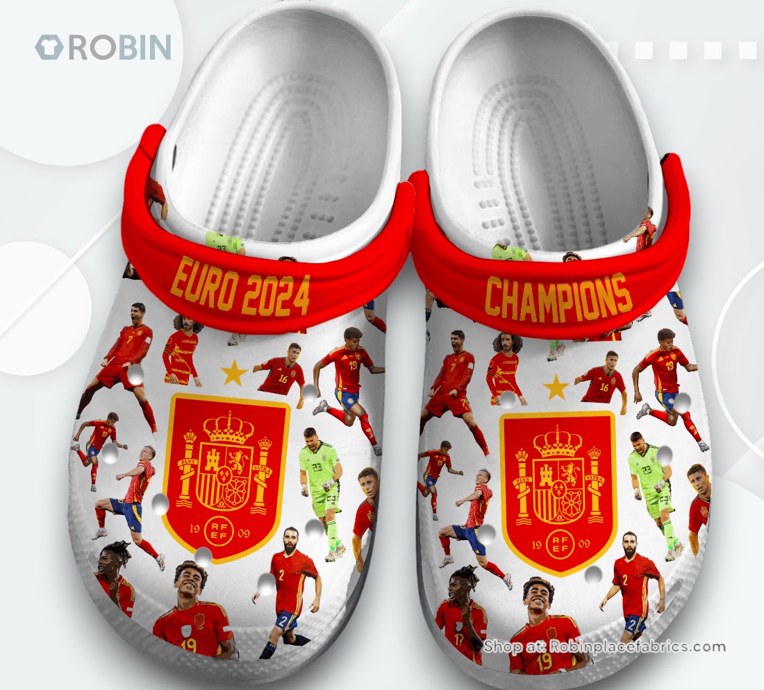 Spain National Football Team 2024 Euro Champions Classic Crocs Shoes Spain National Football Team 2024 Euro Champions Classic Crocs Shoes